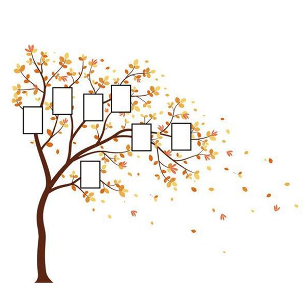 

wall sticker pvc self adhesive p frame tree diy office universal decoration