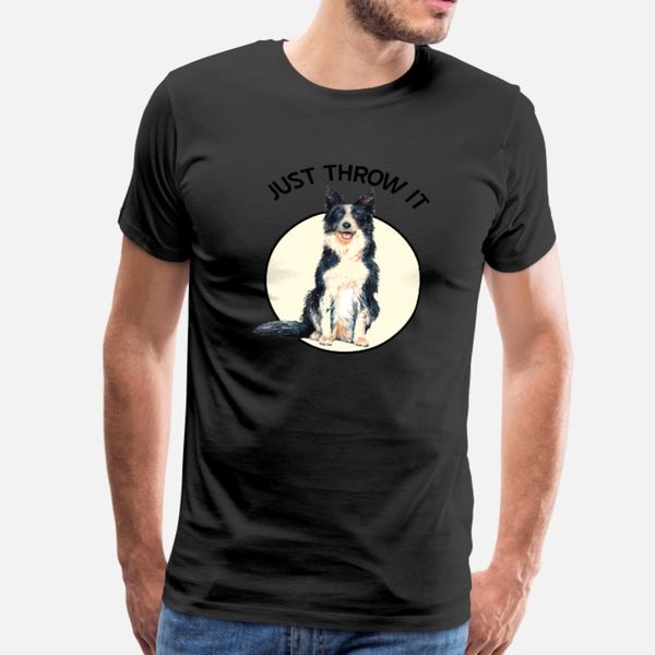 

border collie t shirt men print 100% cotton o-neck normal interesting funny spring novelty shirt
