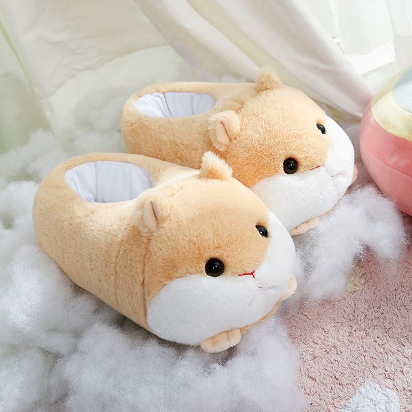 

women cute slippers with fur mouse flock warm winter slippers women pvc short plush house woman antiskid soft, Black