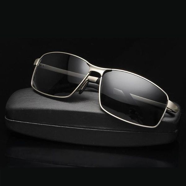 

fashion polarized sunglasses men metal frame design driving shades vintage brand outdoor male sun glasses, White;black