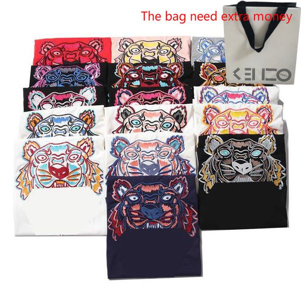 

20ss mens designer t shirt fashion tees breathable casual tiger embroidery letters t shirts 16 colors without bag, White;black