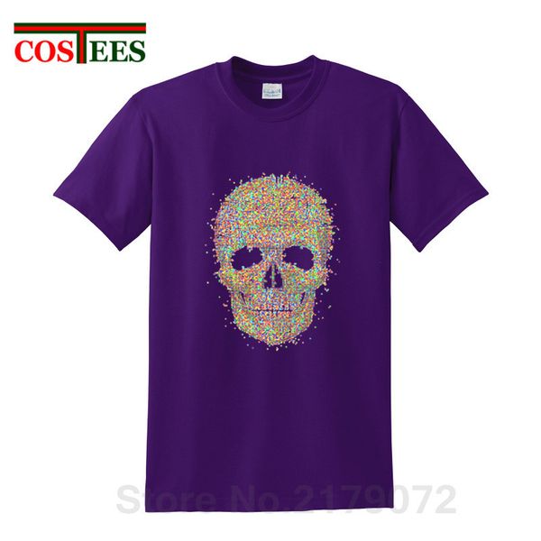 

hombre camiseta 2019 new splash design funny men's 3d sugar skull t-shirt homme mexican with skull t shirt men halloween costume