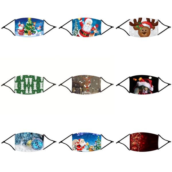 

designer christmas mask custom christmas mask logo personalized mouth face christmas mask black ice silk cotton breathable dustproof reus#28