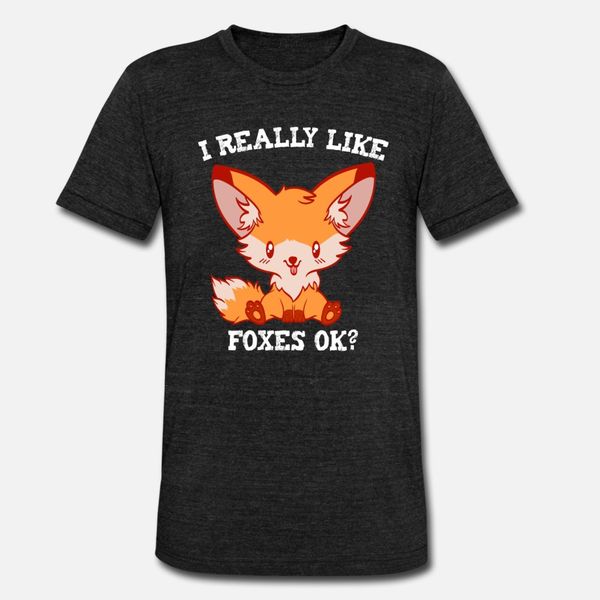 

i just really like foxes ok unique t shirt men printed cotton o-neck novelty gift basic summer style kawaii shirt