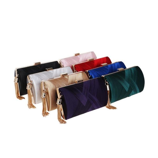 

women's dinner evening clutch bag ladies european and american style silk banquet frame shoulder bags for women purses