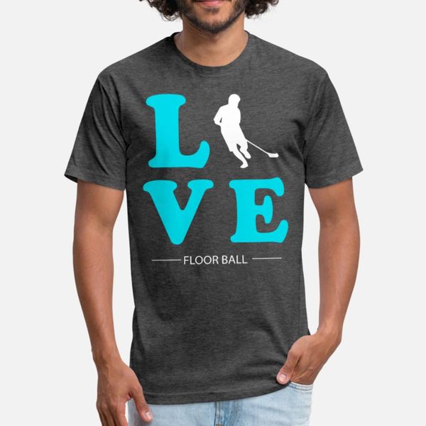 

floor ball love t shirt men print tee shirt s-3xl letter fit breathable summer style normal shirt