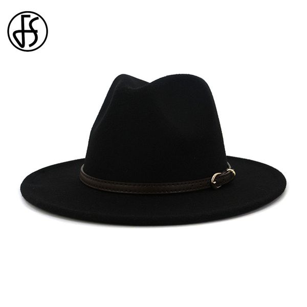 

fs men women wide brim felt hats lady panama vintage wool fedora hat trilby jazz cap black yellow white sombrero mujer, Blue;gray