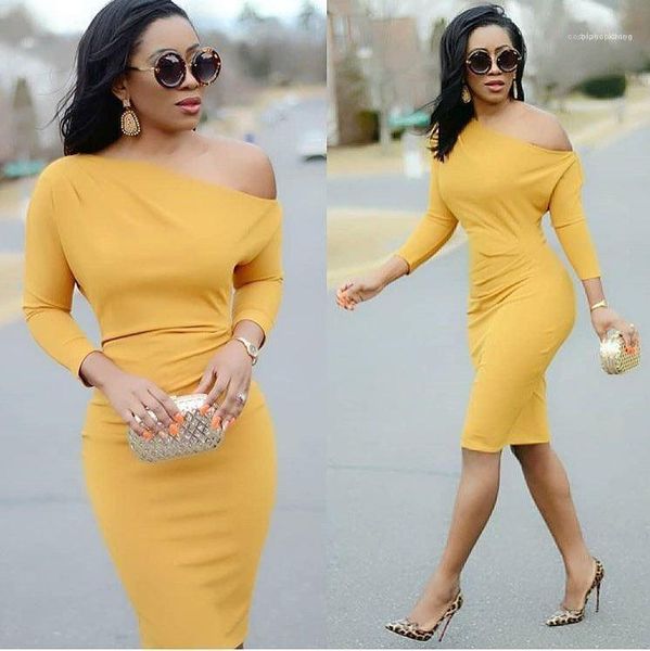 

length off shoulder solid color skinny summer womens designer dresses long sleeve slim bodycon dresses knee, Black;gray