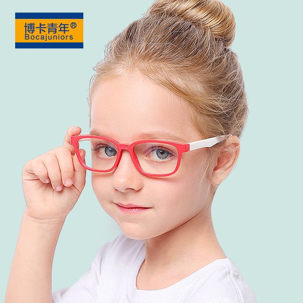 

cute children anti blue light ray glasses gaming eye protection for girls boys uv400 blocking digital radiation sleeping better, Black