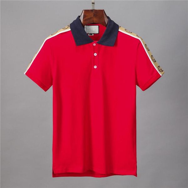 

new luxury mens designer polo t shirts summer short sleeve streetwear t-shirt turn down collar casual polo shirts, White;black