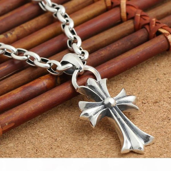 

brand 925 sterling silver jewelry antique silver hand-made american designer cross necklace pendants for men & women ing