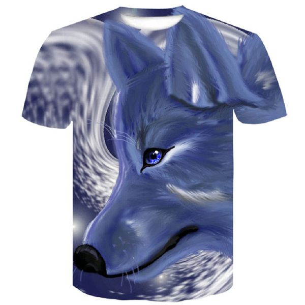 

brand wolf/tiger anime china cool big size 3d print shirts harajuku graphic comics men clothing
