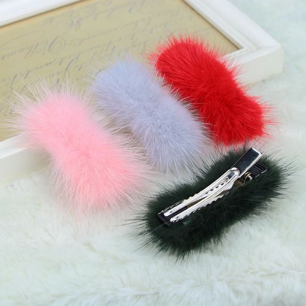 

korean style high-end bangs clip bow side clip fur hairpin hair accessories