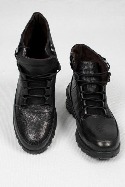 

deepsea men black lace-up soft leather male boots 2001052