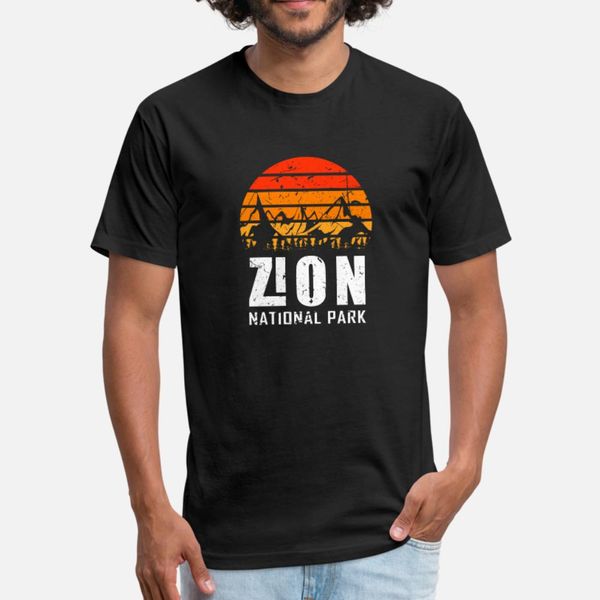 

zion national park t shirt men designer cotton s-xxxl original gift breathable summer normal shirt