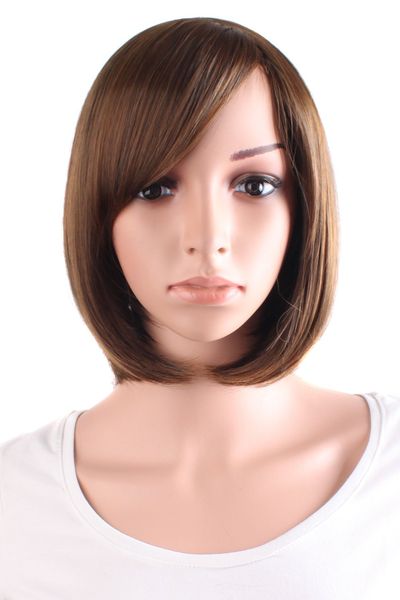 

fashion 30cm/12" side bangs synthetic synthetic straight short wig (black)