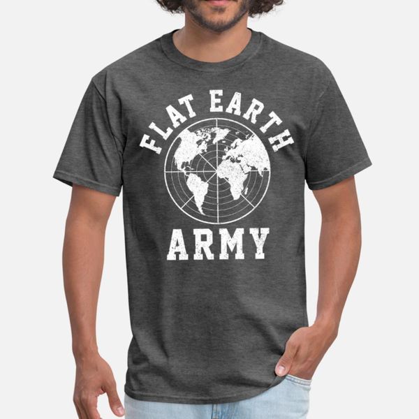 

flat earth army t shirt men create 100% cotton round neck pattern fitness breathable spring cool shirt