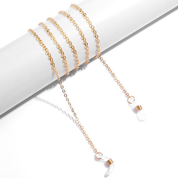 

quality new eyeglasses chain women reading glasses chain gold color simple metal glasses cord holders neck strap rope lanyard