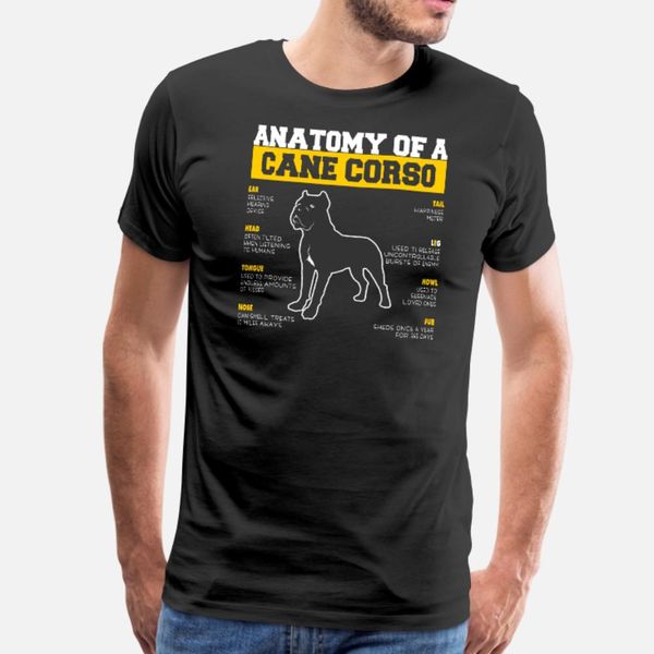 

anatomy of a cane corso italian dogs gift t shirt men customized 100% cotton round neck cool graphic comfortable spring autumn unique shirt