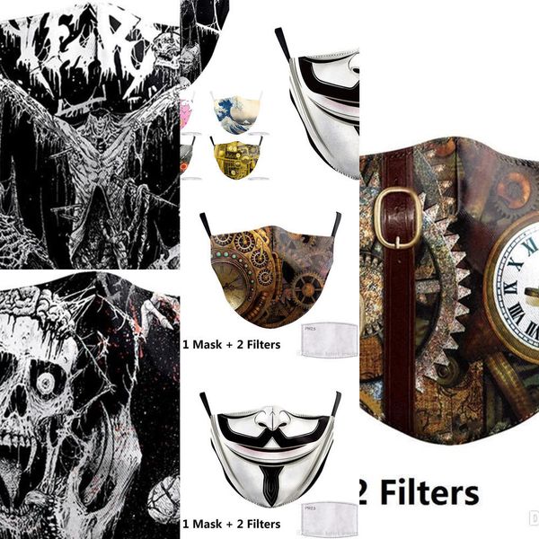 

funny face print big mouth fabric masks clown mouth cover reusable protection dust w tcyv1