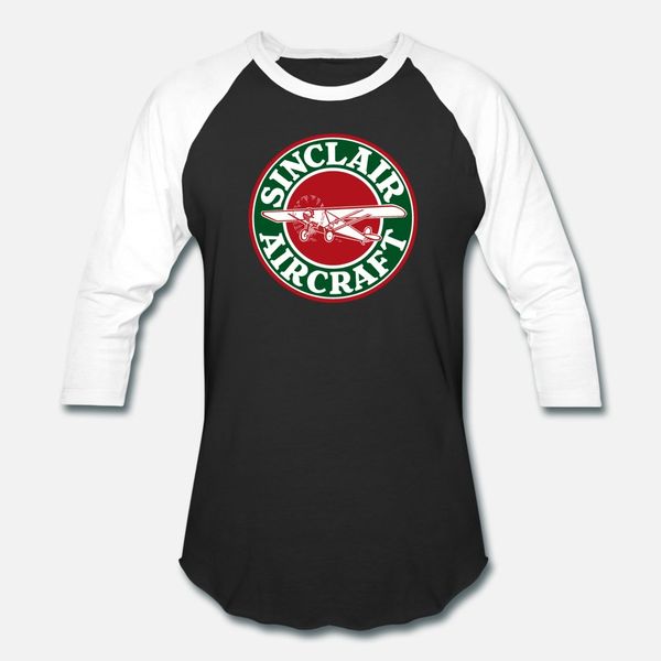 

sinclair aircraft бензина винтажной вход тенниска мужчины дизайн майк o-образный вырез одежда фитнес основного лето природных рубашки