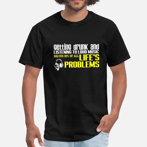 

drunk getting drunk and listening to music t shirt men designs tee shirt o-neck fit cute building summer style kawaii shirt