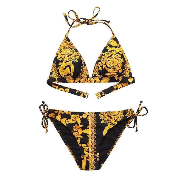 

women bikinis with branded patterns summer brand swimwear for lady designer bathing suit one-piece suit backless beachwear s-xl