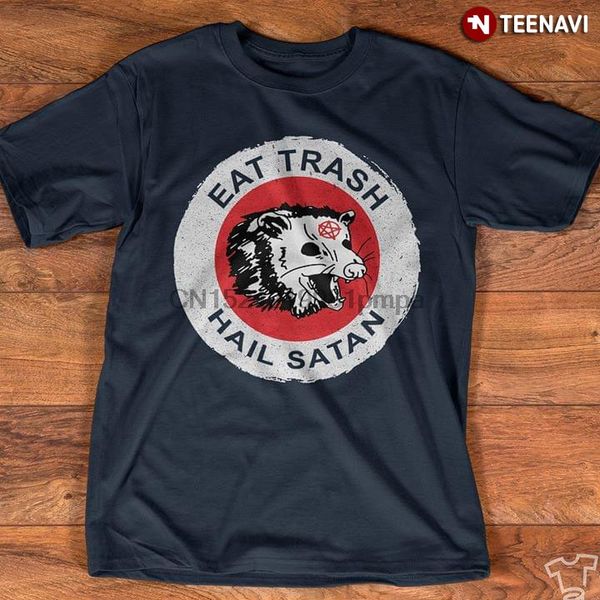 

men t shirt possum eat trash hail satan women tshirts