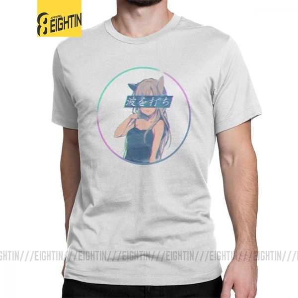 

waves sad japanese t shirt loli cute vaportrash comic anime t-shirt men short sleeves tee crew neck cotton clothes sale