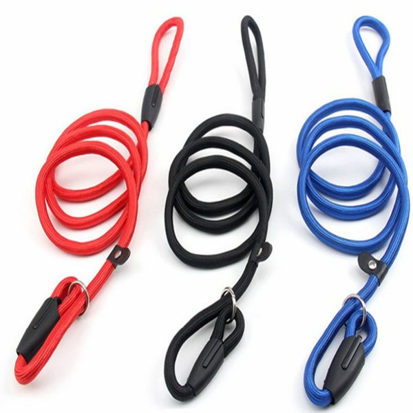 

dog training leash slip lead strap durable pet nylon rope adjustable puppy traction collar control restraint cat lead leashes