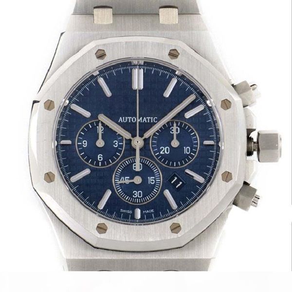 

luxury men's watch royal oak 26331 26320 stainless steel vk quartz chronograph working mens watches sports men business sapphire wristw, Slivery;brown
