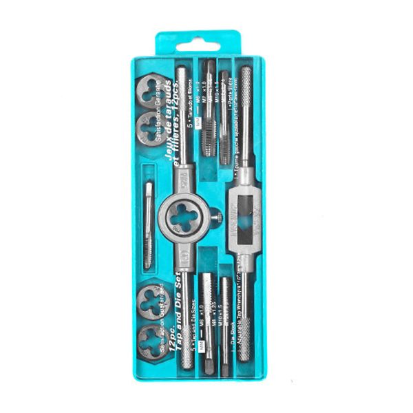 

multi-use system tap and die combo hand tap wrench die setter set suit tapping threading tool fast tapping speed fine thread