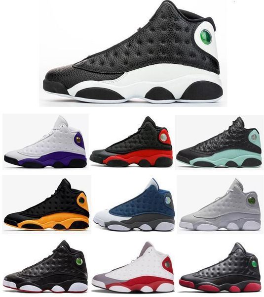 

he 2020 13s got reverse game melo class of 2002 basketball shoes men 13 playoffs wolf grey toe gym red sneakers with boxfftm