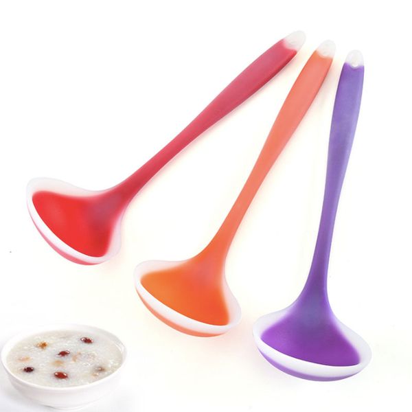 

высокая термостойкость silica длинные ручки soup spoon бытовая kitchen integrated красочные tolls антипригарным посуда