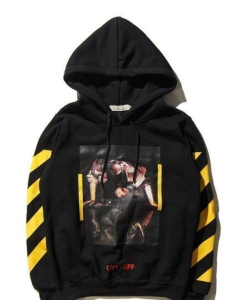 

cotton sweater europe and america high street religious jesus arrow stripes baseball uniform men and women hoodies couple models coat534, Black