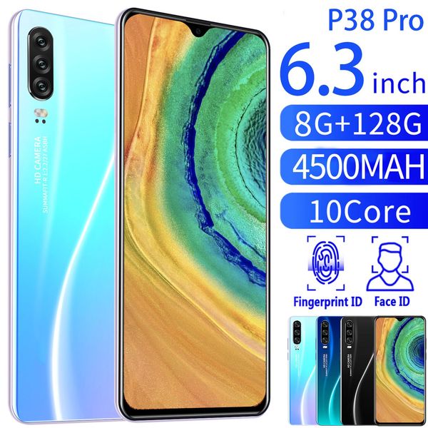 

low-priced p38pro smart android phone 8+128g quad-core factory wholesale direct cross-border new mobile phone
