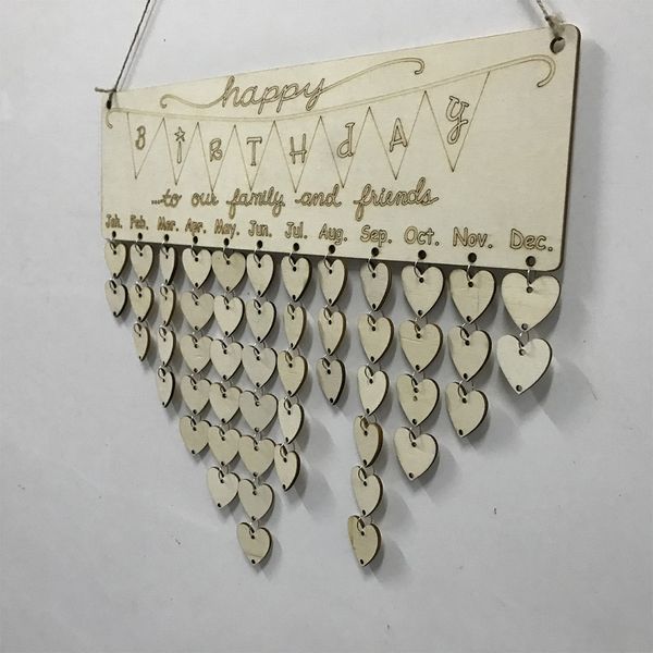 

wood birthday reminder board ply plaque sign family diy calendar decor