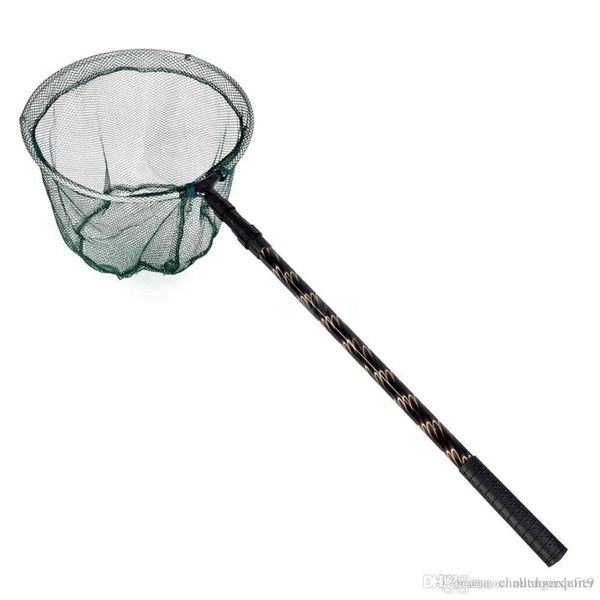 

180cm/ 185cm retractable telescoping aluminum alloy pole foldable fishing brail landing net fishing gear foldable fishingnet
