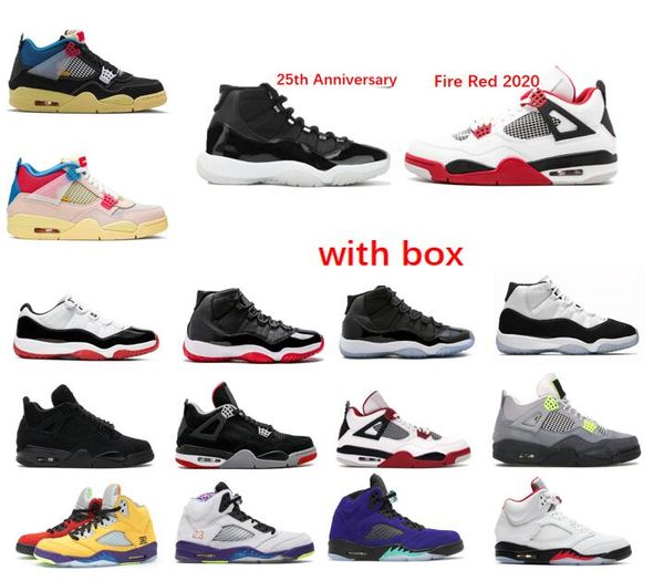 

2020 пожар красный 4 4s мужские ботинки баскетбола 4 бред союз la х 4s гуавы ice 11s concord 45 11s 25-я годовщина тапки