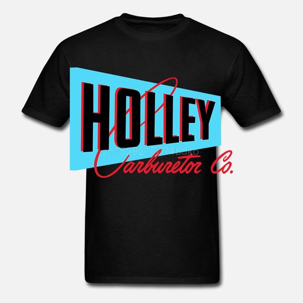 

new holley carburetor co. logo speed equipment rod white t-shirt size s-3xl