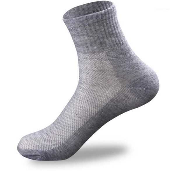

breathable mens socks comfortable mid tube thin sweat absoring anti friction socks homme summer sports socks casual, Black