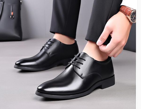 

men's shoes spring and autumn low heel round head @jkl65, Black