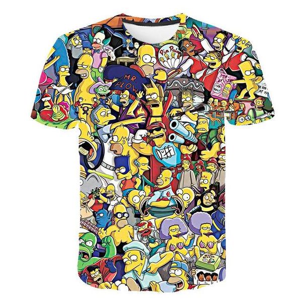 

summer 3d cute street clothing 3d print shirts anime comics horror men clothing