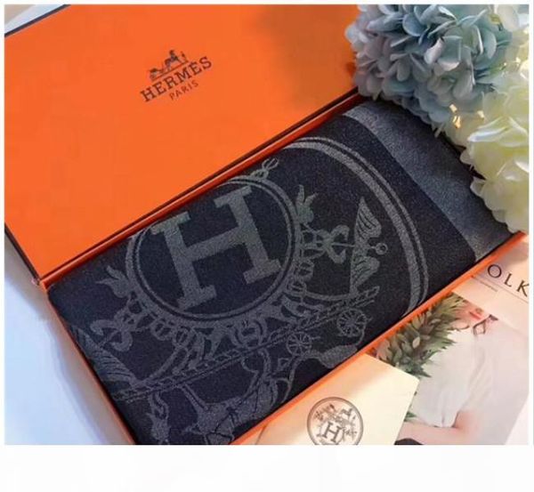 

elegant classic lady autumn winter wool silk scarf letter horse scarf shawl size 180*70cm scarf can be wholesale, Blue;gray