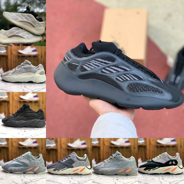 

kanye west 700 inertia running shoes vanta 700 v3 alvah azael 3m reflective magnet v2 mist alien mens women runner trainer sneakers, Black