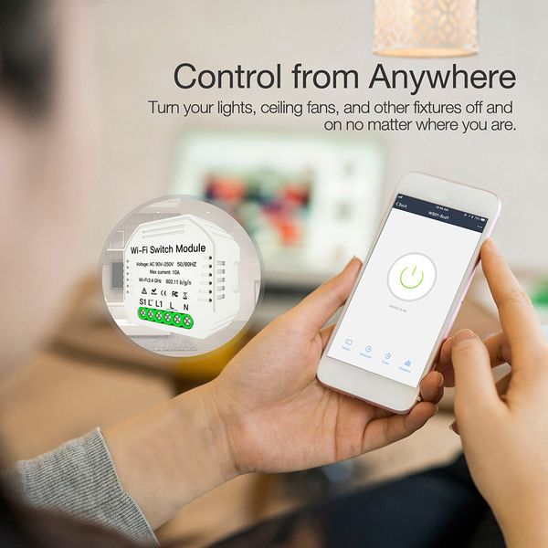 

wifi bedroom portable living room module remote control light switch smart home