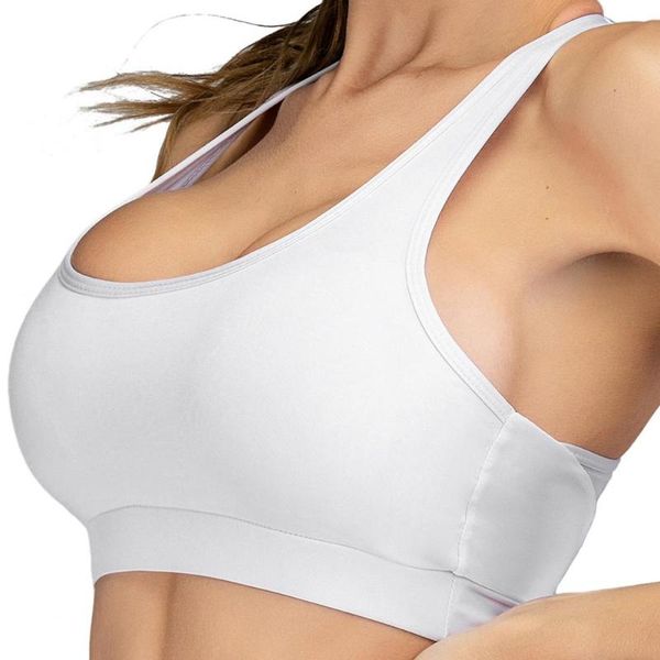 

fitness sports bra women's quick-drying breathable yoga vest shockproof gathering gym running bra without steel ring yoga, White;red