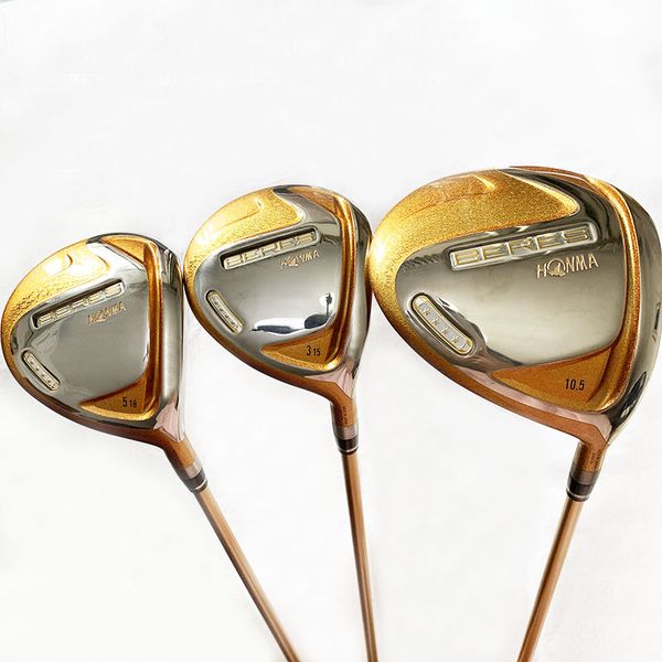 Novos Clubes de Golfe Honma S-07 4 Star Driver 3/5 Fairway Wood Graphite Graph Shaft R / S Flex Golf Wood Set