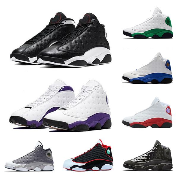 

13 13s mens basketball shoes rivals reverse he got game bred cap and gown island green men designer trainer sports sneakers, Black