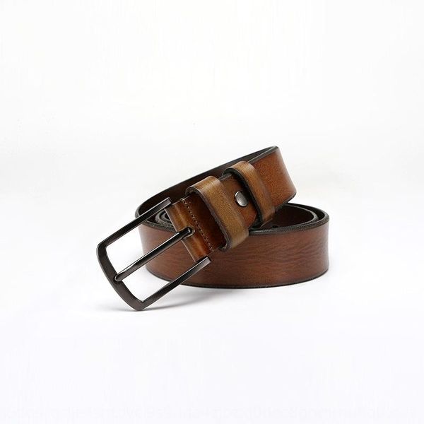 

men s buckle genuine leather men s belt pin pin layer cowhide young and middle-aged trousers01, Black;brown